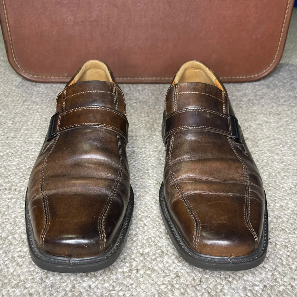 Ecco leather slip on loafers